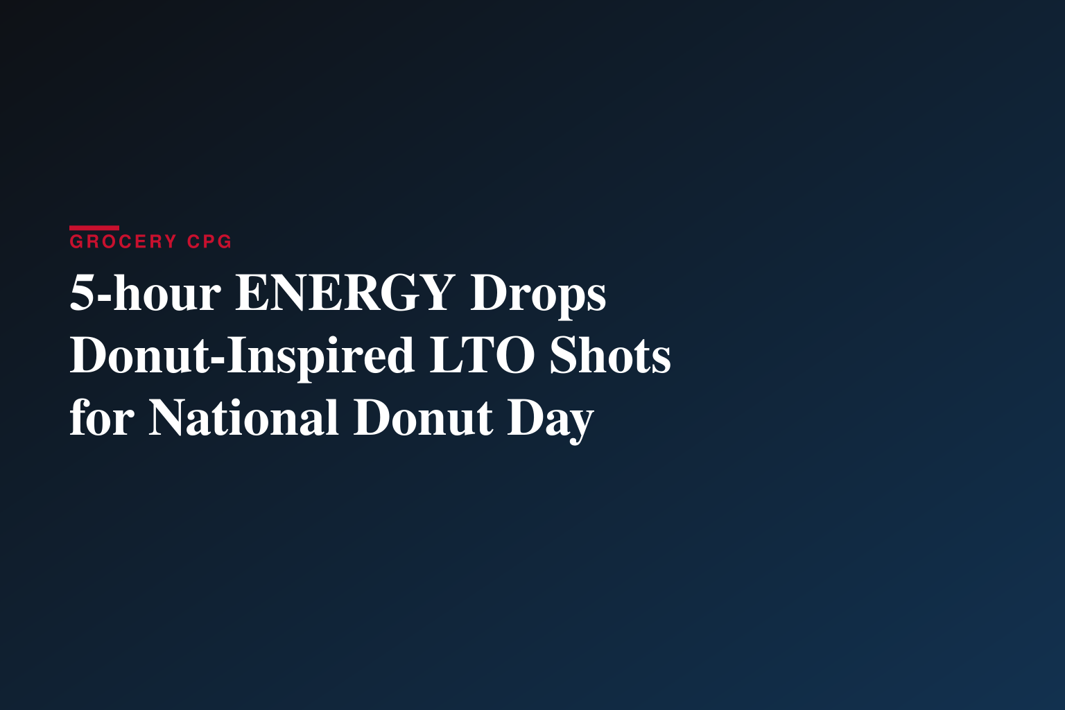 5-hour ENERGY® Announces Two Donut-Inspired Limited-Edition Flavors