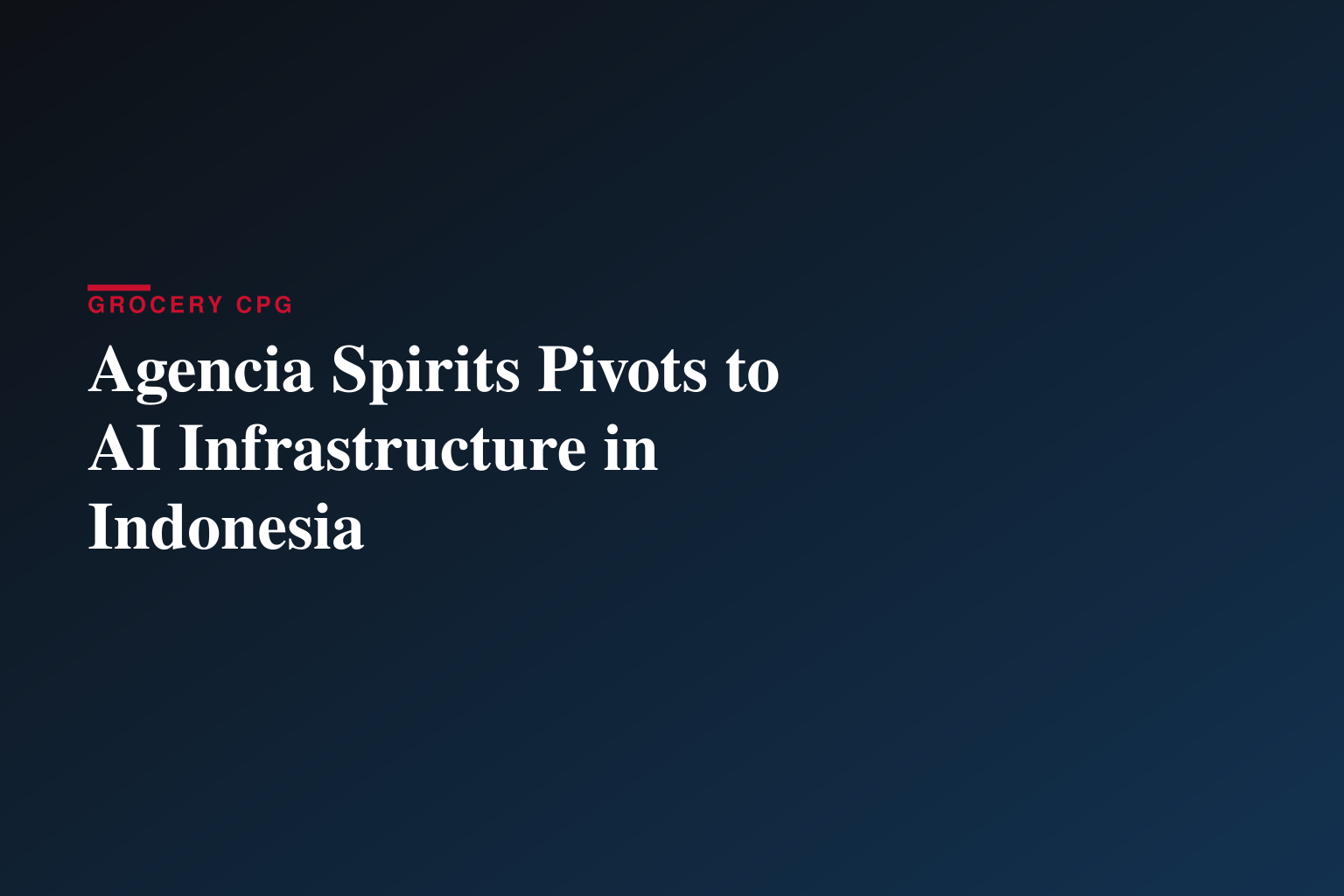 Agencia Comercial Spirits Ltd Announces Power Supply Agreements with PLN for Indonesia AI Data Center Project
