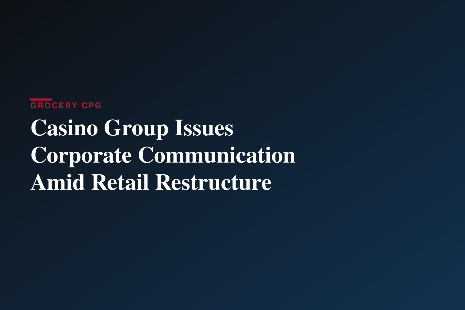 Casino Group Communication