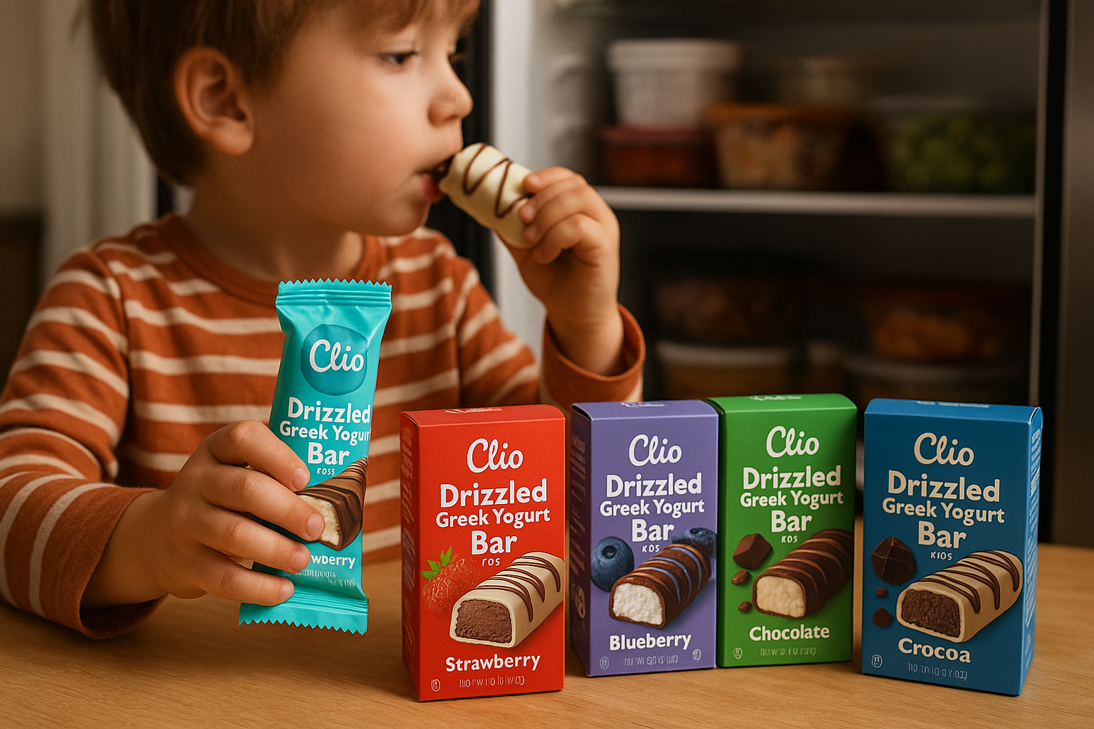Clio Snacks Launches Drizzled Greek Yogurt Bar Line for Kids