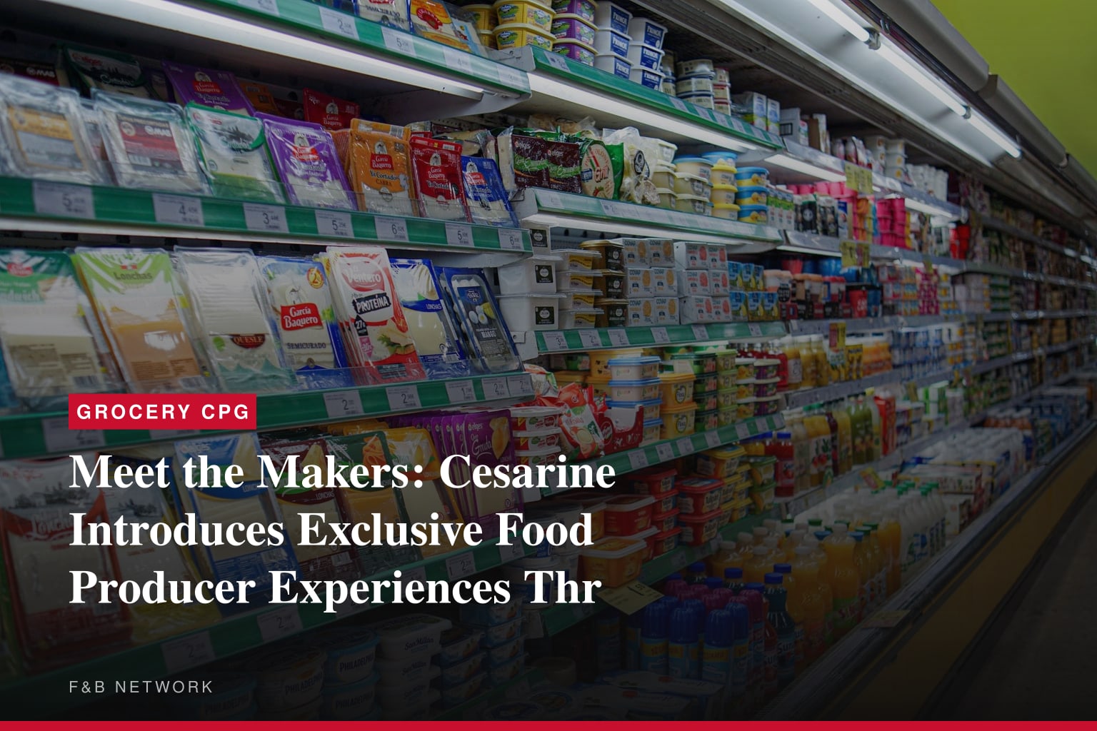 FW: Meet the Makers: Cesarine Introduces Exclusive Food Producer Experiences Thr