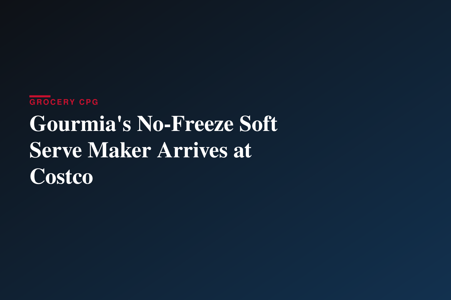Gourmia's No-Freeze Soft Serve Maker Arrives at Costco
