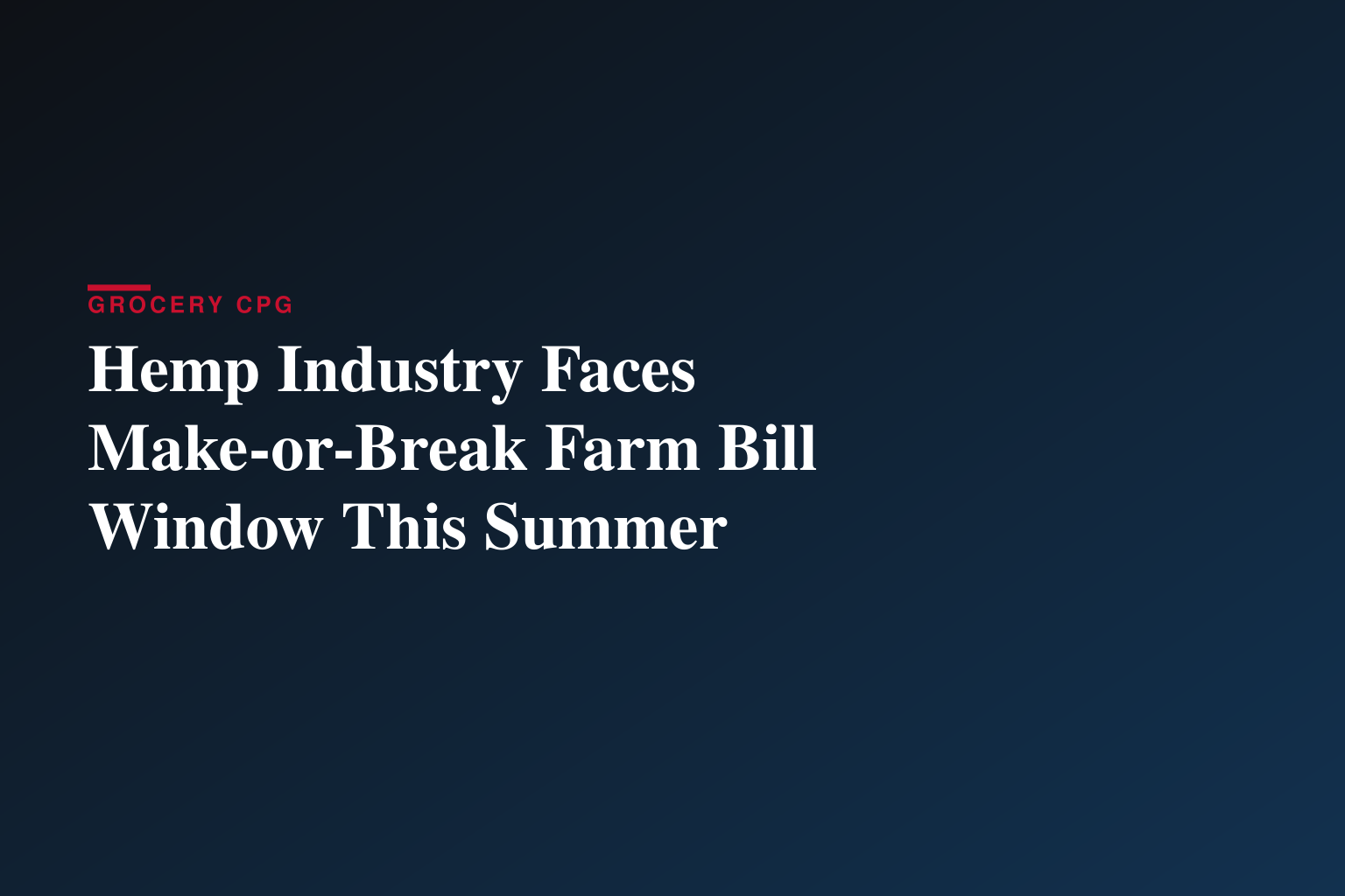 The Hemp Tax: Why Industrial Hemp Can’t Afford to Sit This One Out[