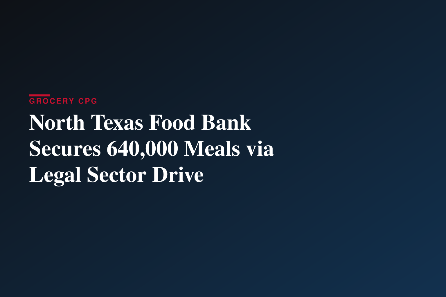 Food from the Bar Campaign Provides 640,000 Meals for North Texas Children This Summer