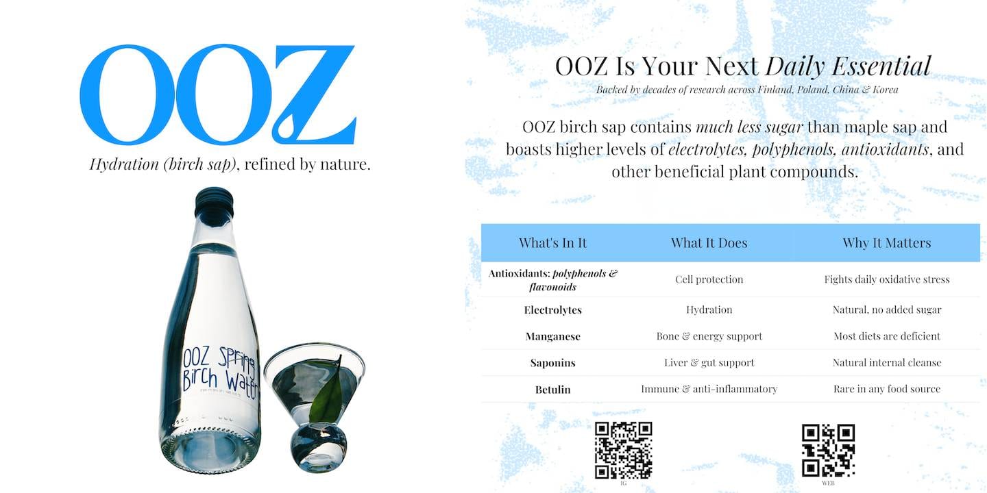 OOZ launches organic birch sap in US retail