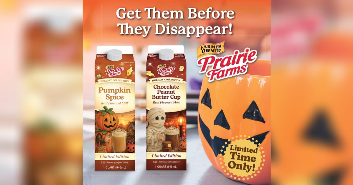 Prairie Farms Launches Seasonal Milk Flavors in Fall-Themed Cartons